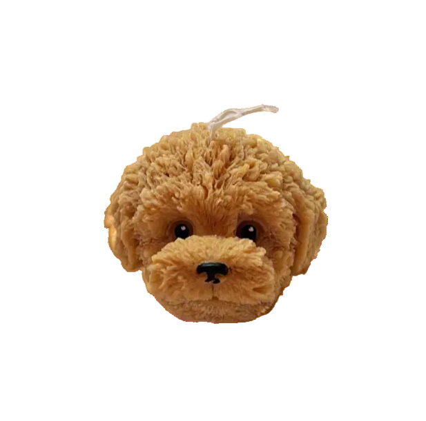 Brown Puddle Head pillar candle