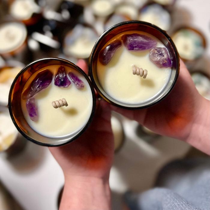 Crystal Infused Candles