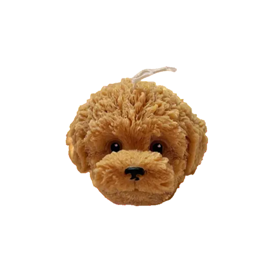 Brown Puddle Head pillar candle